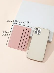 Stitch Detail Card Holder Lightweight Portable Credit Card ID Card White-Collar Workers For Female For Women Holiday For Anniversary For Birthday Gift Accessories Gift Hot Pink Purse - Pink - View 4