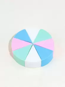 paquete de 8 borlas de polvo triangulares multicolor - Esponja de corrector, borla de polvo, esponja mezcladora de maquillaje, económico, relleno de calcetines, maquillaje, herramientas de maquillaje, cosas baratas, regalos, regalos para mujeres, regalos de Navidad - Multicolor - Ver 1