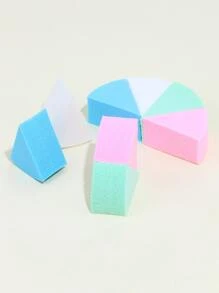 paquete de 8 borlas de polvo triangulares multicolor - Esponja de corrector, borla de polvo, esponja mezcladora de maquillaje, económico, relleno de calcetines, maquillaje, herramientas de maquillaje, cosas baratas, regalos, regalos para mujeres, regalos de Navidad - Multicolor - Ver 3