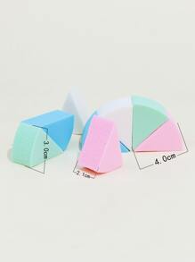 paquete de 8 borlas de polvo triangulares multicolor - Esponja de corrector, borla de polvo, esponja mezcladora de maquillaje, económico, relleno de calcetines, maquillaje, herramientas de maquillaje, cosas baratas, regalos, regalos para mujeres, regalos de Navidad - Multicolor - Ver 5