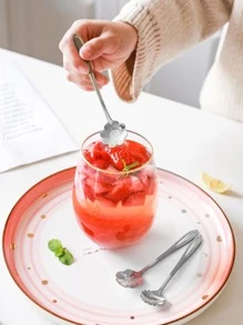 6pcs Carving Flower Random Spoon - Silver - View 2