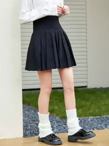 SHEIN Unity 側拉鏈百褶半身裙