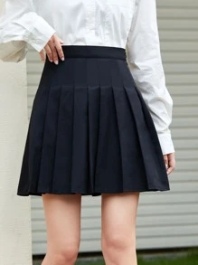 SHEIN Unity 側拉鏈百褶半身裙