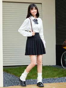 SHEIN Unity 側拉鏈百褶半身裙