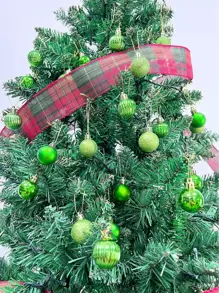 24pcs Christmas Plain Color Decorative Ball - Green - View 1