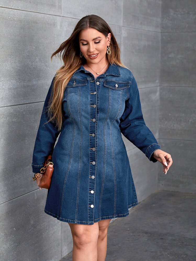 Denim dress size 22 sale
