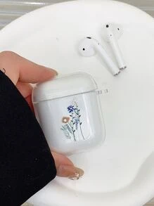 Flower Floral Pattern Clear Earphone Case - Multicolor - View 1
