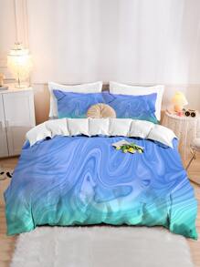 Abstract Graphic Print Duvet Cover Set Without Filler - Multicolor - View 1