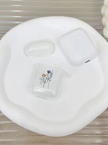 Flower Floral Pattern Clear Earphone Case - Multicolor - View 2