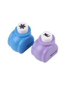 2pcs Geometric & Fruit Design Random Embossing Device - Multicolor - View 3