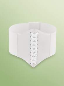 ROMWE Fairycore 扣眼前繫帶束腰帶