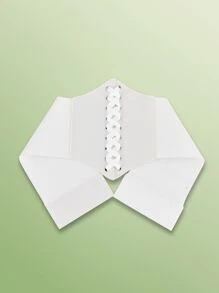 ROMWE Fairycore 扣眼前繫帶束腰帶