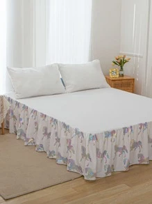 1入組亮片細節馬印花床裙