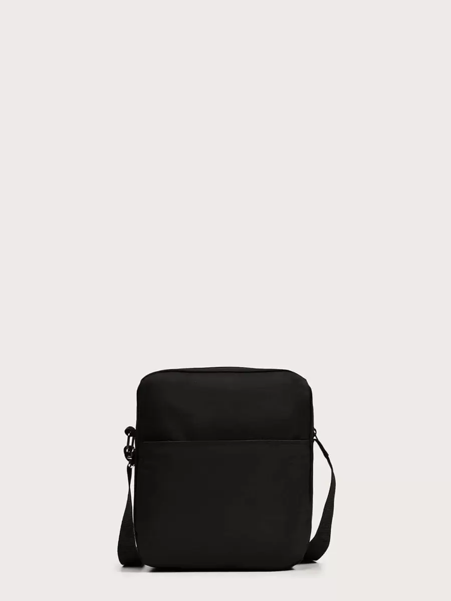 High School Students University Freshman Multifunctional Sling Bag Shoulder Bag Casual Bag Men Minimalist Square Bag, Handbag For Travel,College,Outdoors,Sports,Commute Nylon Business Casual Holiday Essentials Portable Men Gifts Side Bag Crossbody Bag Outdoor Dad Gifts Father Gifts Men Gifts Present Valentines Gifts  College Bag Fathers Day Gifts Summer For Books Back To School Multi-Functional Dorm Sling Bag For Man Man Bag Cross Body Bag Side Bag School Supplies Fall Messenger Bag Bag For Man Cylinder Bag Old Money Halloween Christmas Gifts For Men Scream Men Bag Bag For Men Winter - Black - View 1