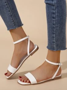 Dép bệt Nữ màu trơn Thanh lịch - trắng - Xem 2