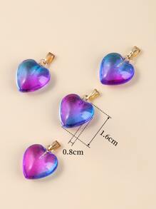 5 cái Trái Tim Mặt Dây Chuyền Tự Làm - Nhiều màu - Xem 4