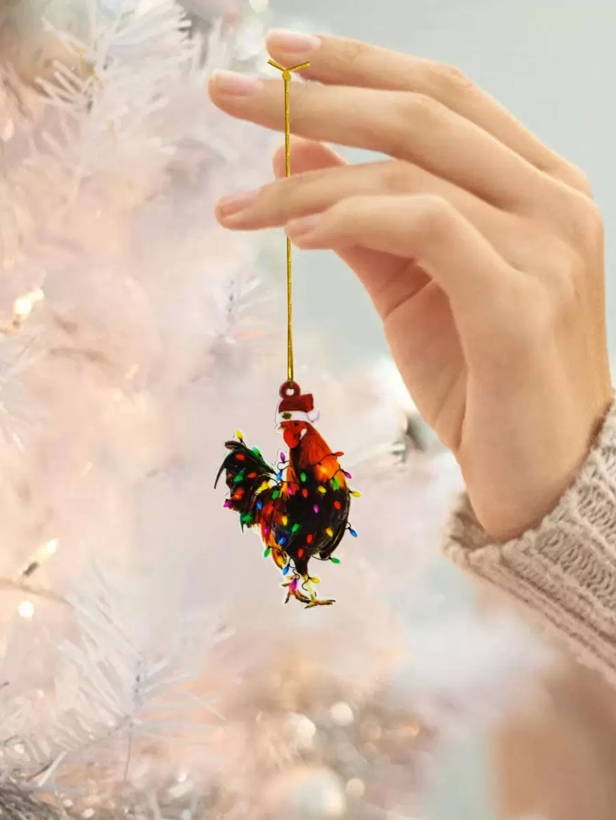 1pc Christmas Chicken Hanging Decoration