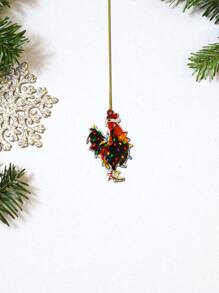 1pc Christmas Chicken Hanging Decoration - Multicolor - View 3