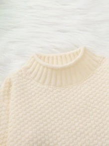 Toddler Girls Mock Neck Jumper - Beige - View 3