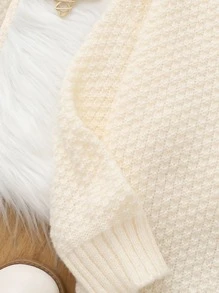 Toddler Girls Mock Neck Jumper - Beige - View 4