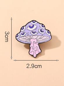 Eye Detail Mushroom Design Brooch - Multicolor - View 4