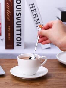 2pcs Stainless Steel Fork & Spoon - Silver - View 2