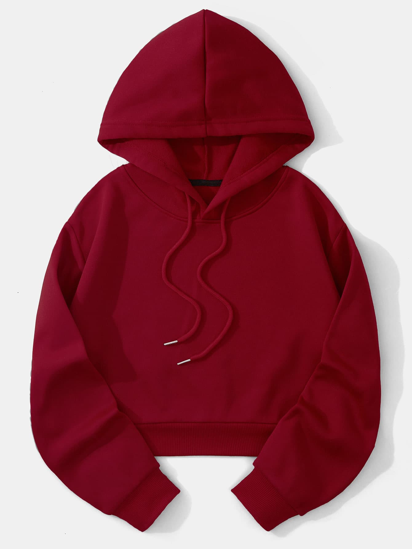 INAWLY Áo hoodie lót nhiệt rút dây chắc chắn, áo dài tay - Màu Đỏ Sâu - Xem 1