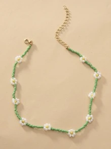 Collar con cuentas y decoración floral, regalo de San Valentín, Mamá, Madre, Día de la Madre