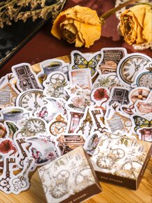 1box Butterfly & Vintage Design Decal - Multicolor - View 8