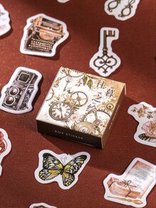 1box Butterfly & Vintage Design Decal - Multicolor - View 3