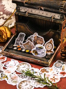 1box Butterfly & Vintage Design Decal - Multicolor - View 4