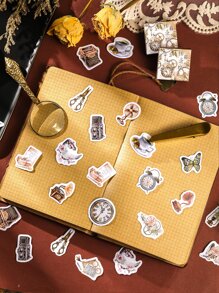 1box Butterfly & Vintage Design Decal - Multicolor - View 5