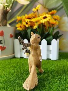 1pc Squirrel Design Garden Decoration Craft - Multicolor - View 6