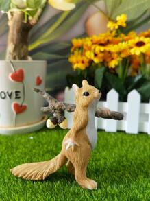 1pc Squirrel Design Garden Decoration Craft - Multicolor - View 7