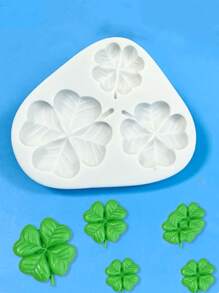 1pc Clover Shaped DIY Silicone Mold - Light Grey - View 2