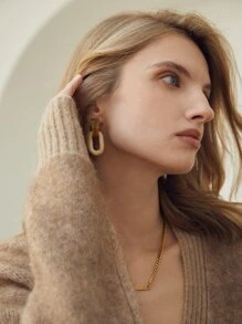 MOTF PREMIUM 羊毛混紡段染開襟衫 - 駝色 - 查看 9