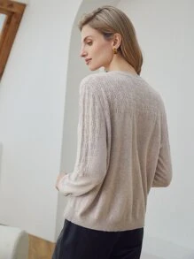 MOTF PREMIUM 100% CASHMERE FINE KNIT JUMPER - Apricot - View 6