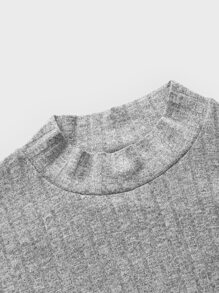 Manfinity VCAY Men T-Shirts Crew Neck Long Sleeve Basic Tee Casual Polyester - Light Grey - View 7