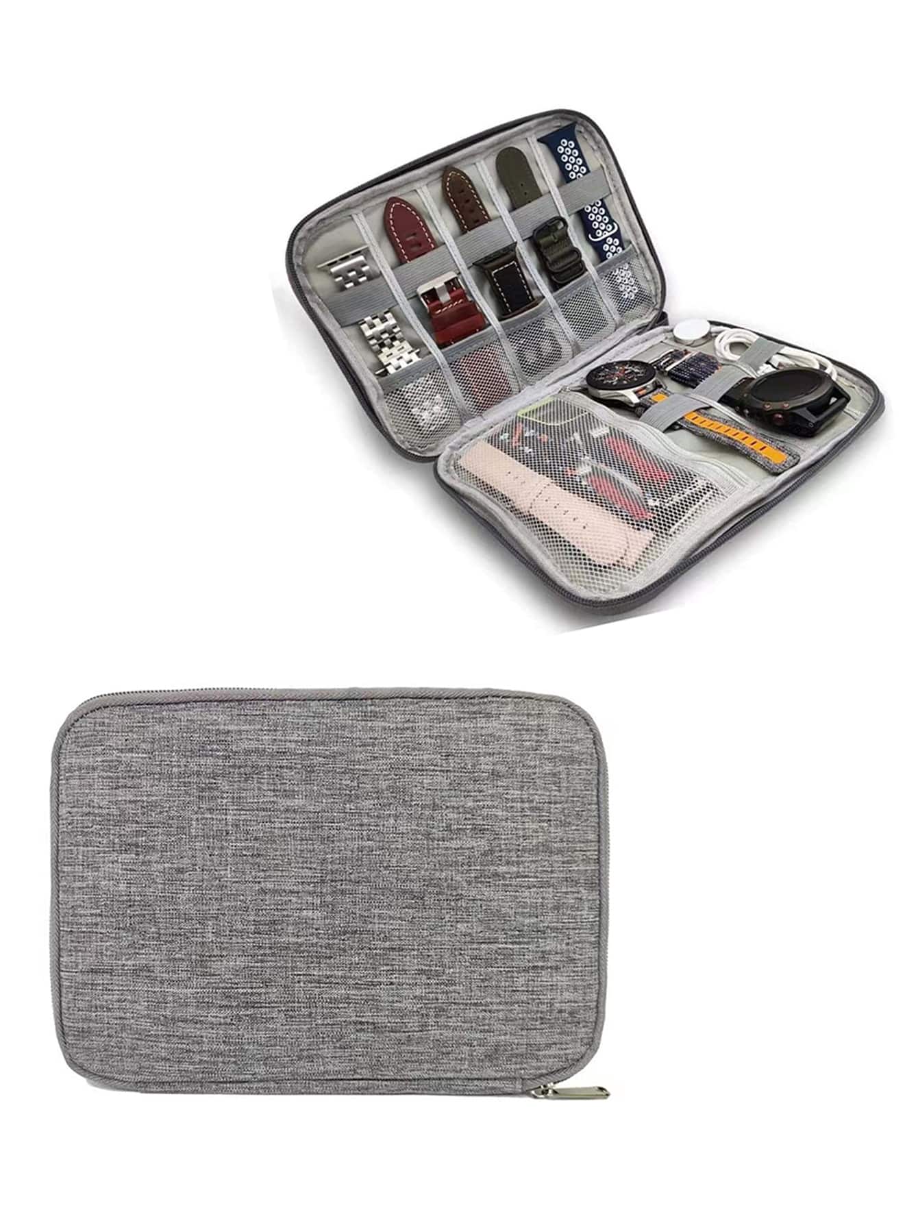 Minimalist Watchband Storage Bag - Grey - View 1