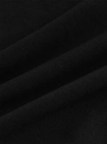 SHEIN Tween Girls' Oversized Casual Simple Comfortable Crew Neck Long Sleeve Pullover Sweatshirt With Asymmetrical Hem