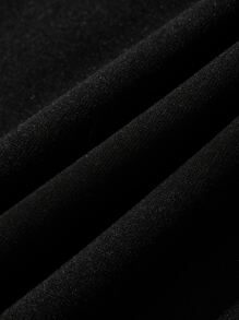 SHEIN EZwear Plus Cat Print Thermal Sweatshirt - Black - View 5