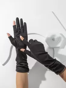 Solid Fingerless Gloves
