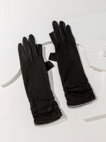 Solid Fingerless Gloves