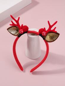 聖誕鹿角和蘑菇裝飾髮箍 - 彩色 - 查看 2