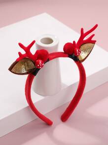 聖誕鹿角和蘑菇裝飾髮箍 - 彩色 - 查看 5