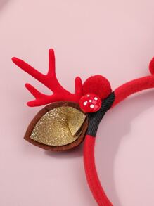 聖誕鹿角和蘑菇裝飾髮箍 - 彩色 - 查看 6