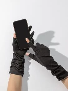 Solid Fingerless Gloves