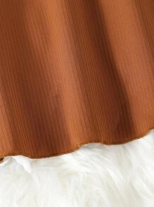 Cô gái Tween In hoa Báo Mặt trước xoắn Áo & Váy Dây - Nhiều màu - Xem 8