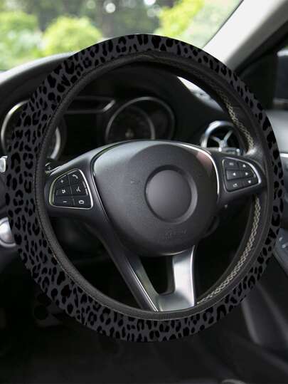 1 Pair Faux Leopard Plush Car Seat Belt Covers, Soft & Delicate, Available In 5 Colors, Women's Accessory,Cheetah Print Car Stuff