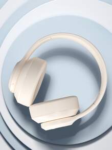 Over-ear Design Deep Bass Dual-mode With 3.5MM Adapter Cable Foldable Beige Wireless Headset - Beige - View 1